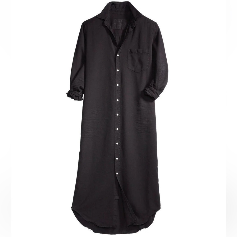 Frank & Eileen Rory Maxi Shirtdress in Blackout